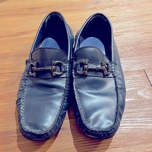 Salvatore Ferragamo Men Loafers Blue Driving Shoe